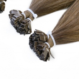 Elesis Virgin Hair Straight Flat tips Raw hair extensions k-tips brown hair color #4 100grams