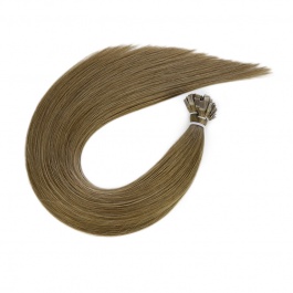 Elesis Virgin Hair Straight Flat tips Raw hair extensions k-tips brown hair color #6 100grams