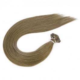Elesis Virgin Hair Straight Flat tips Raw hair extensions k-tips brown hair color #8 100grams