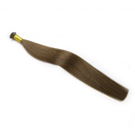 Elesis Virgin Hair double drawn raw hair I-tip straight hair color #4 hairextensions 100grams