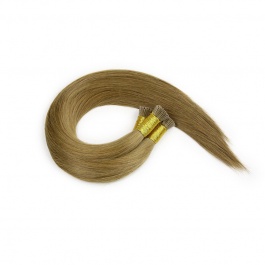 Elesis Virgin Hair double drawn raw hair I-tip straight hair color #6 hairextensions 100grams