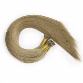 Elesis Virgin Hair double drawn raw hair I-tip straight hair color #8 hairextensions 100grams