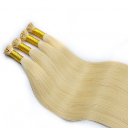 Elesis Virgin Hair double drawn raw hair I-tip straight hair color #22 hairextensions 100grams