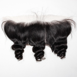 13x6 Raw Hair Loose Curl lace frontal freepart Transparent Lace/HD Lace frontal-FLC136