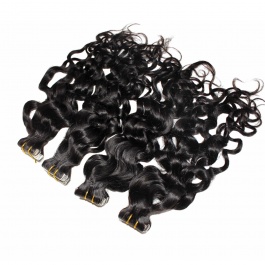 Eelsis Virgin Hair Affordable Virgin Remy Hair Invisible Tape in Seamless hair extensions Natural Color  200grams