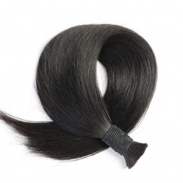 Elesis Virgin hair bulk hair for fusions no bead extensions for braids straight Virgin Remy hair