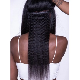 Elesis virgin hair 160grams full set Seamless PU clip in hairextensions Raw hair -Clip9