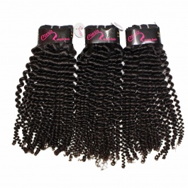 Elesis virgin hair 3 bundles kinky curly small curly virgin hair weave