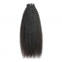 Elesis Virgin hair 7pcs/set 120grams PU clip in Hairextensions Kinky Straight Virgin Remy Human Hair