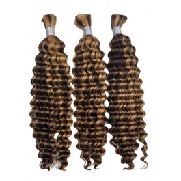 Elesis Virgin hair Colored bulk hair for braids Curly Virgin Remy hair Extensions