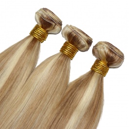 Elesis  highlight P10/24 3bundles straight  virgin remy hair balayage piano color   brazilian human hair