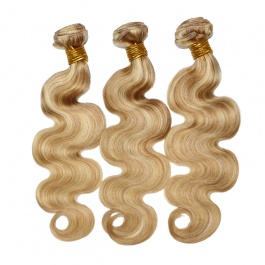 Elesis  highlight P10/24 3bundles body wave virgin remy hair balayage piano color   brazilian human hair