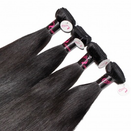 4 Bundles Virgin grade Elesis Virgin Hair Human Virgin Straight Hair Weaves-RST4