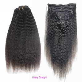Elesis virgin hair 9pcs set 140grams 8 pattern hairstyle Virgin Remy Hair clip in 100% human hair-clip4