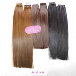 Eelsis Virgin Hair Invisible Tape in hair extensions  skin base seamless top grade Straight raw hair customize 100grams