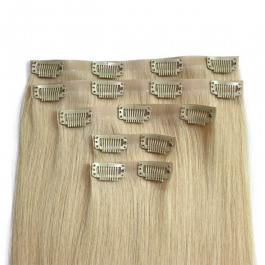 Elesis Virgin Hair Invisible Clip in hair top raw hair straight seamless clip in 5pieces set