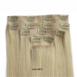 Elesis Virgin Hair Invisible Clip in hair top raw hair straight seamless clip in 5pieces set