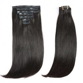 Elesis Virgin Hair Invisible Clip in hair virgin remy hair straight seamless clip in 7pieces set