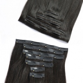 Elesis Virgin Hair Invisible Clip in hair virgin remy hair straight seamless clip in 7pieces set
