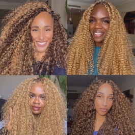 Elesis Virgin hair Colored bulk hair for braids Curly Virgin Remy hair Extensions