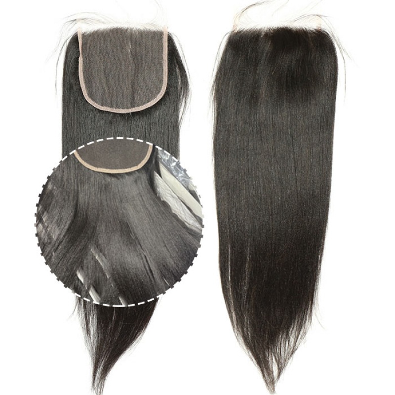 Elesis Melt HD 5x5 Lace Closure Yaki Straight Vigin Hair 