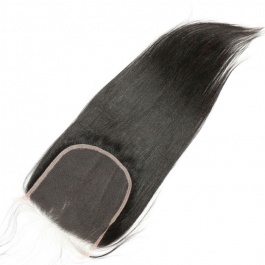 Elesis Melt HD 5x5 Lace Closure Yaki Straight Vigin Hair 