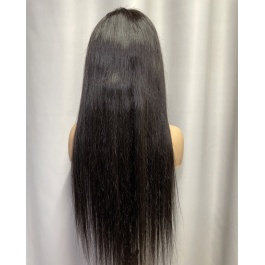 Elesis hair 150% Density Straight Full Lace Virgin Human Hair Wigs With Baby Hair For Black Women