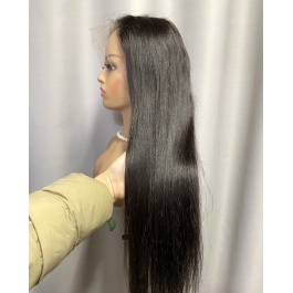 Elesis hair 150% Density Straight Full Lace Virgin Human Hair Wigs With Baby Hair For Black Women