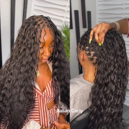 Elesis Virgin hair bulk hair for fusions no bead extensions for braids Italian Curly Virgin Remy hair 