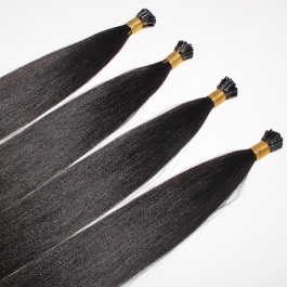 Hair Wave Optional  I-tip Raw hair Natural Black extensions pre-order sample 100grams