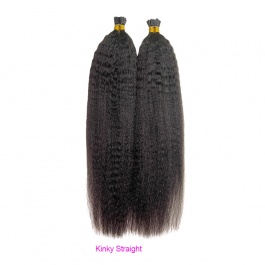 Hair Wave Optional  I-tip Raw hair Natural Black extensions pre-order sample 100grams