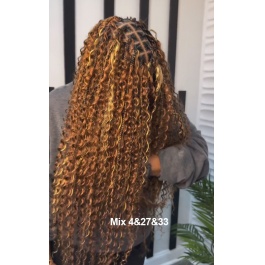 Elesis Virgin hair Colored bulk hair for braids Curly Virgin Remy hair Extensions