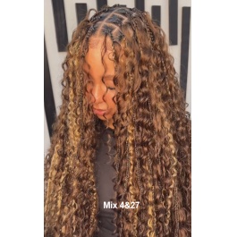 Elesis Virgin hair Colored bulk hair for braids Curly Virgin Remy hair Extensions