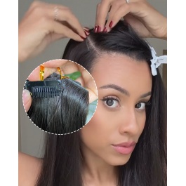 Elesis Virgin Hair Invisible Clip in hair virgin remy hair straight seamless clip in 7pieces set