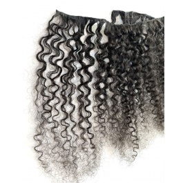  Elesis Virgin Hair  Double Drawn Burmese Curly Virgin Remy 100% human hair Bundle Weft 1piece 