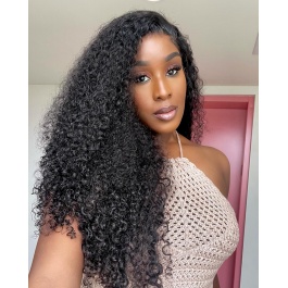  Elesis Virgin Hair  Double Drawn Burmese Curly Virgin Remy 100% human hair Bundle Weft 1piece 