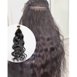 Elesis Virgin Hair Natural Wave I-tips hair extensions Virgin Remy Hair100gram