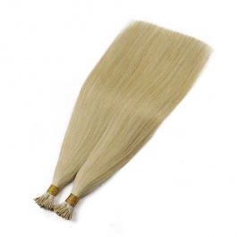 Elesis Virgin Hair double drawn raw hair I-tip straight hair color #613 blonde hairextensions 100grams