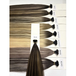  Keratin Flat Tips Colored  Dark-root  Toner Highlight Virgin Remy Ktips extensions 100grams