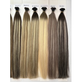  Keratin Flat Tips Colored  Dark-root  Toner Highlight Virgin Remy Ktips extensions 100grams