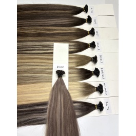  Keratin Flat Tips Colored  Dark-root  Toner Highlight Virgin Remy Ktips extensions 100grams