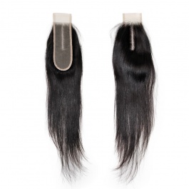 Top grade raw hair 2x6 Middle part Kim closure Straight