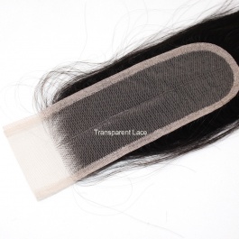 Top grade raw hair 2x6 Middle part Kim closure Straight