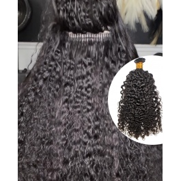 Elesis Virgin Hair Burmese Curly ktips Flat Tips hair extensions Virgin Remy Hair 100grams