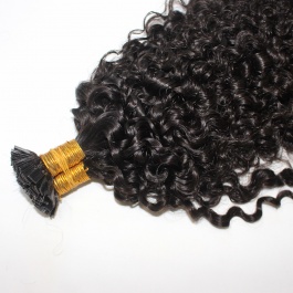 Elesis Virgin Hair Burmese Curly ktips Flat Tips hair extensions Virgin Remy Hair 100grams