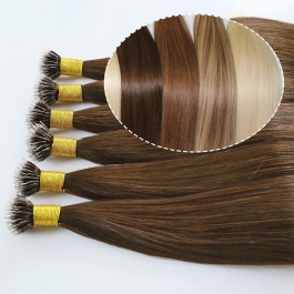 Color Optional Straight HumanHair Nanorings Metal Tips  Virgin Remy Extesions 