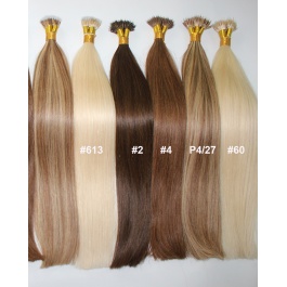 Color Optional Straight HumanHair Nanorings Metal Tips  Virgin Remy Extesions 