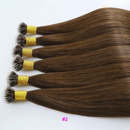 Color Optional Straight HumanHair Nanorings Metal Tips  Virgin Remy Extesions 
