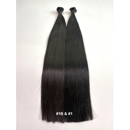 Keratin Flat Tips Brown Pure Color Virgin Remy Ktips extensions 100grams