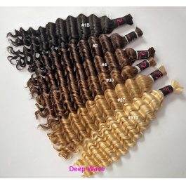 Elesis Virgin hair Colored bulk hair for braids Curly Virgin Remy hair Extensions